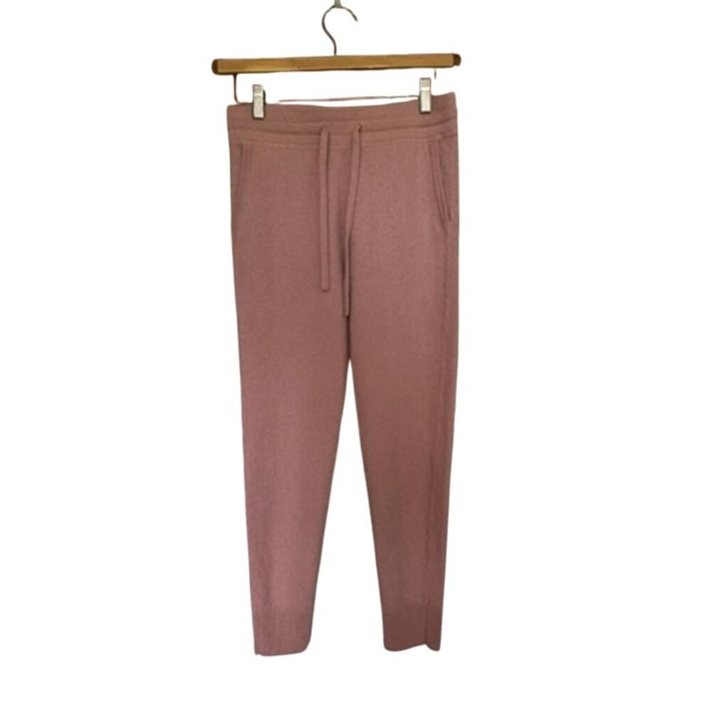 VAN WINKLE & CO 100% Cashmere Dusty Rose Joggers Pants Womens Size S Lounge